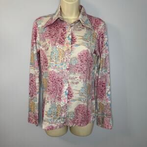 Helen Sue Vintage 80's Button Down Pointed Collar Women's L